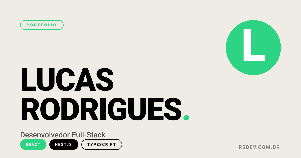 Lucas Rodrigues — Desenvolvedor Full-Stack